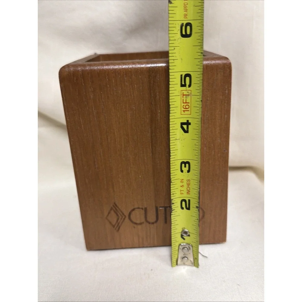 Cutco wood utensil block and 1956 Cutco Cookbook